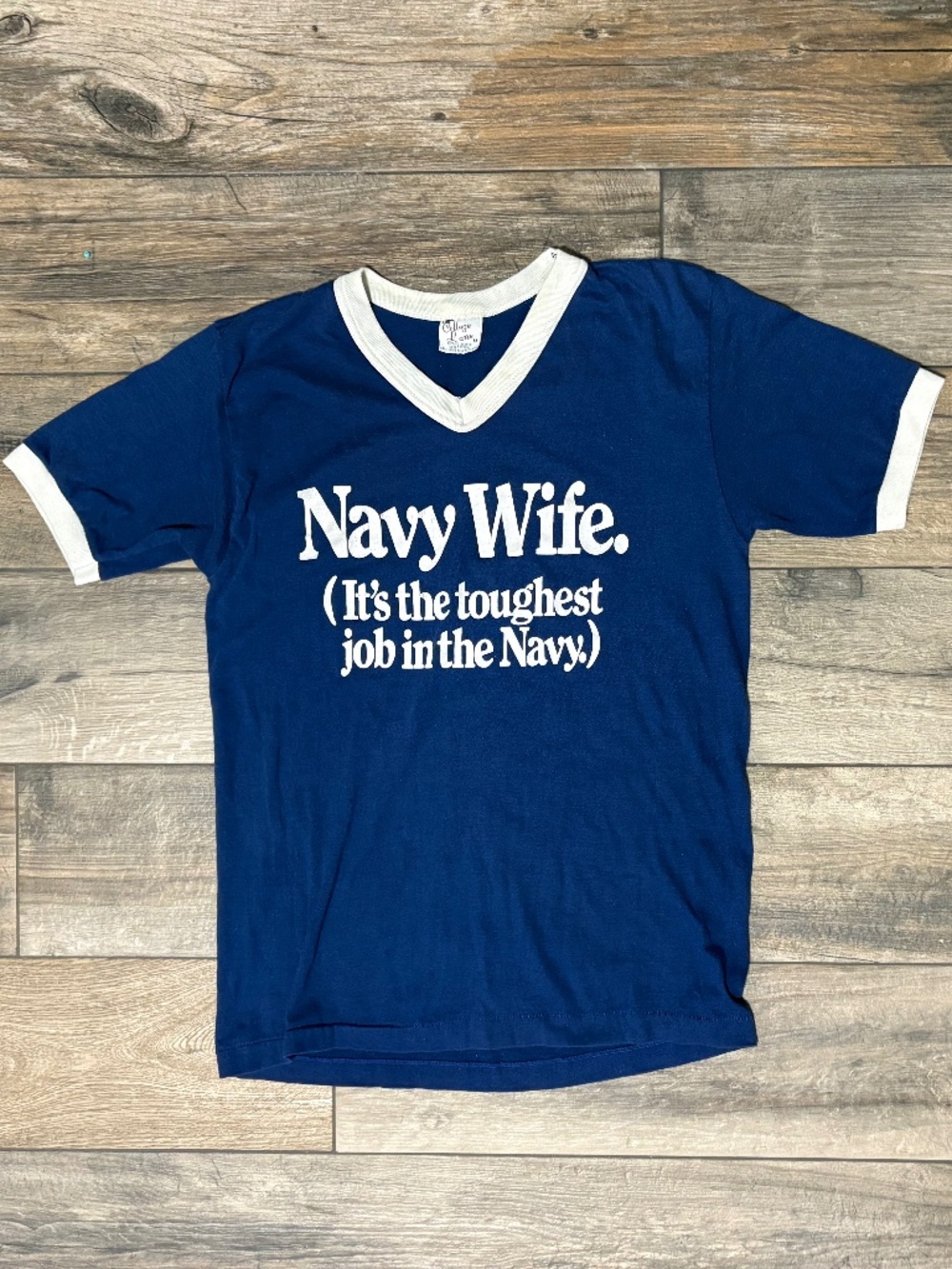 College Lane Vintage "Navy Wife" T-shirt